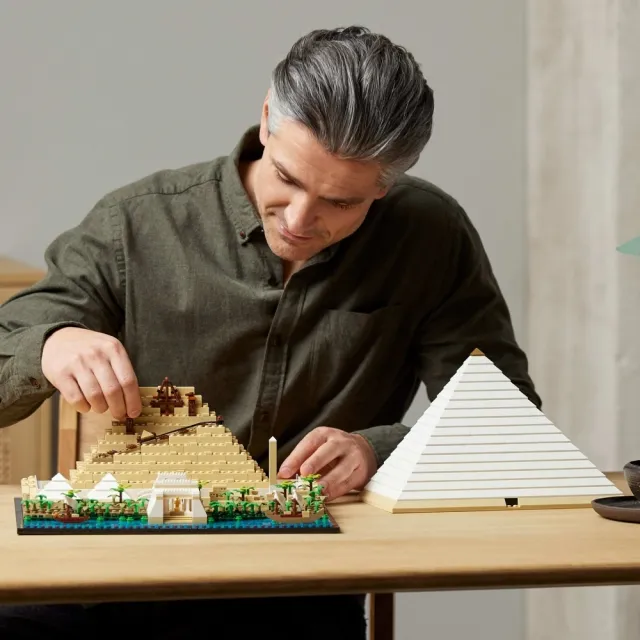 專用 LEGO 樂高】建築系列21058 吉薩金字塔(埃及建築模型) - momo購物