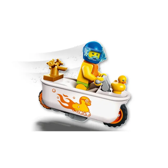 【LEGO 樂高】城市系列 60333 浴缸特技摩托車(玩具車  摩托車)