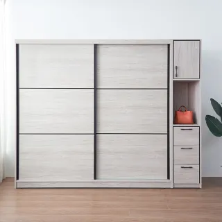 【時尚屋】[DU10]莉塔8.3尺推門衣櫃DU10-043+048(免運費 免組裝 衣櫃)