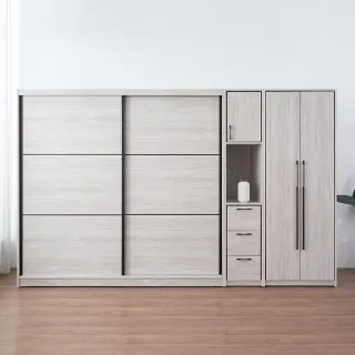 【時尚屋】[DU10]莉塔10.8尺推門雙吊衣櫃DU10-043+048+026(免運費 免組裝 衣櫃)