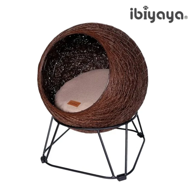 【IBIYAYA 依比呀呀】禪眠手編寵物紙藤窩-咖啡色（XL）(寵物家具)