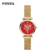 【FOSSIL 官方旗艦館】Carlie 喜氣虎年迎春女錶 金色米蘭帶 28MM 指針手錶 ES5155