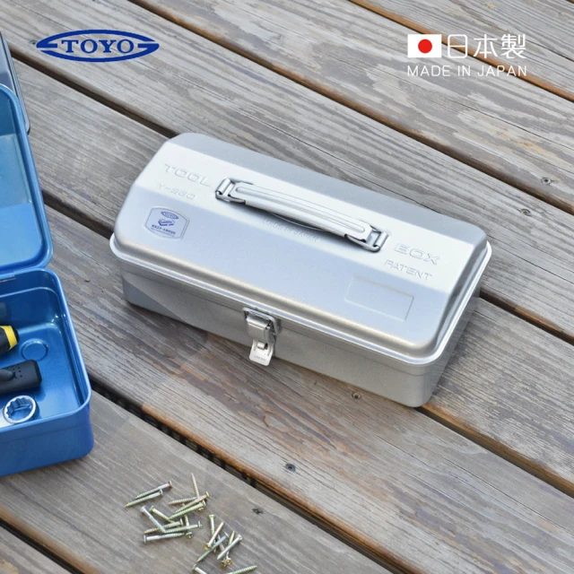 【日本TOYO】Y-280 日製山型提把式鋼製單層工具箱(28公分 收納箱 手提箱)