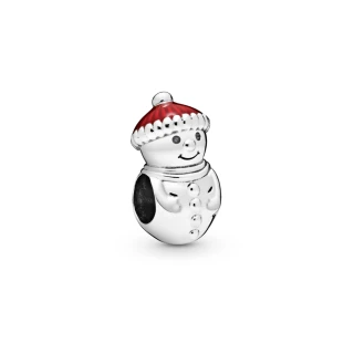 【Pandora官方直營】雪人配聖誕帽串飾-絕版品