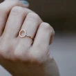 【SHASHI】紐約品牌 Dagger 鑲鑽水滴戒指 925純銀鑲18K金(925純銀鑲18K金)