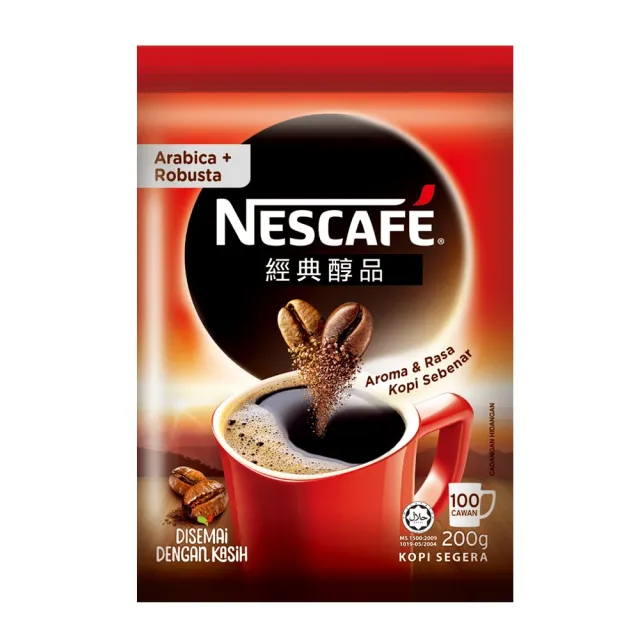 【NESCAFE 雀巢咖啡】醇品補充包200g x3包組