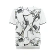 【ILEY 伊蕾】時尚摩登絲巾印花造型V領雪紡上衣(白色；M-XL；1222061424)