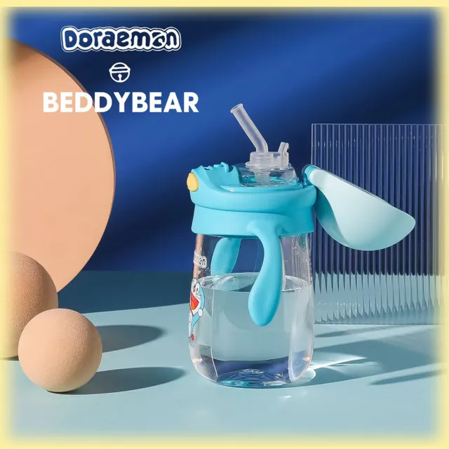 【BEDDYBEAR 杯具熊】潮酷系列哆啦A夢兒童學飲杯 兒童Tritan吸管水壺 300ml(學習水杯)