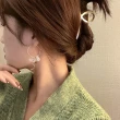 【MISS KOREA】韓國設計氣質波浪線條透明水晶串珠耳環(透明耳環 水晶耳環 串珠耳環)