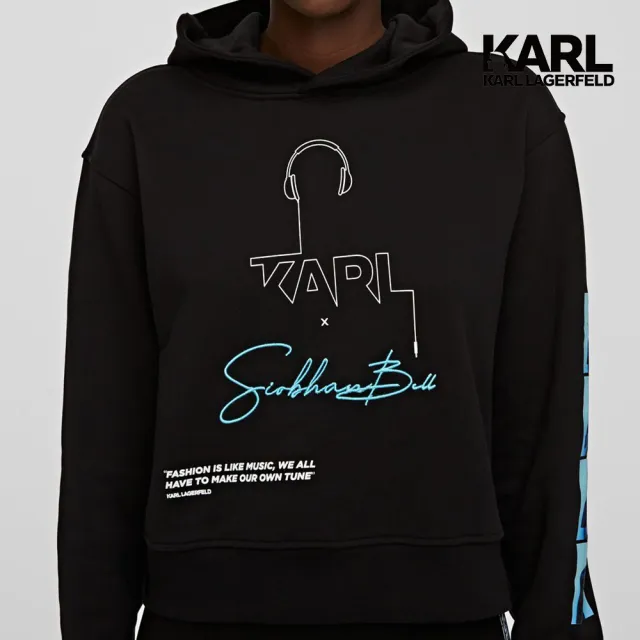 【KARL LAGERFELD 卡爾】MUSIC SIOBHAN BELL聯名帽T(聯名帽T/潮流帽T/聯名獨家塗鴉設計)