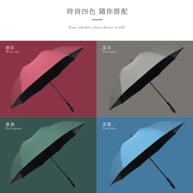 【雨之情】大大防雷擊紳士直傘(超值2入組)