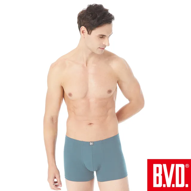 【BVD】6件組親膚透氣彈力棉三片式平口褲(尺寸M-3L/三色可選)