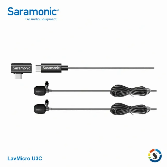 【Saramonic 楓笛】LavMicro U3C Type-C全向型雙領夾麥克風(勝興公司貨)