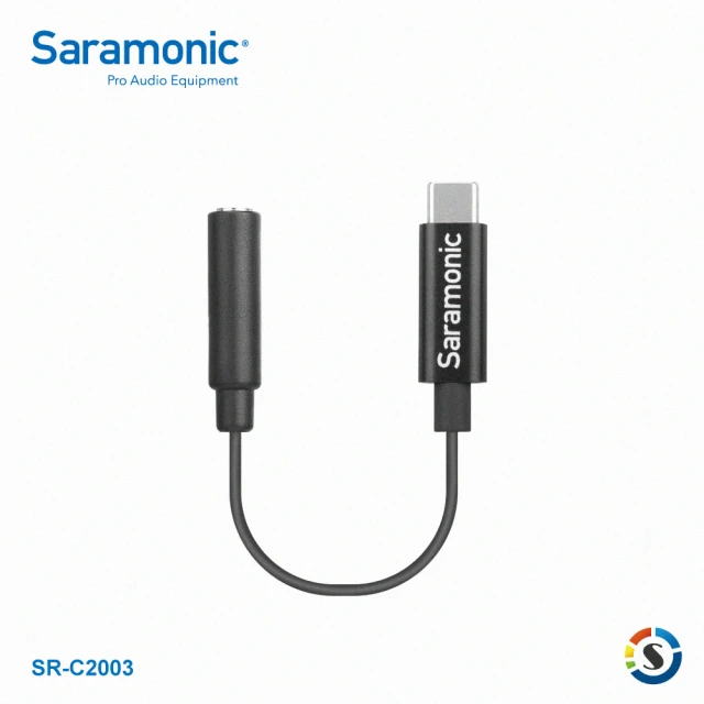 【Saramonic 楓笛】SR-C2003 3.5mm轉Type-C音源轉接線(勝興公司貨)