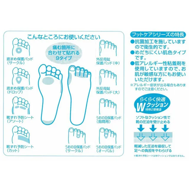 【KOKUBO】步行足部軟墊1盒15枚-6盒組(圓形/雞眼貼/乳膠貼/足部貼/護腳/足趾)