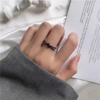 【00:00】金屬戒指 線條戒指 單結戒指/韓國設計極簡金屬線條單結造型開口戒戒指(3色任選)
