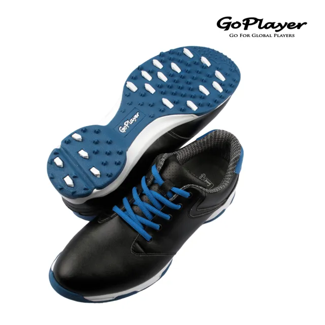 【GoPlayer】GoPlayer高爾夫兩用男鞋-白黑.黑藍(高爾夫鞋 無釘 防水透氣 基本款)
