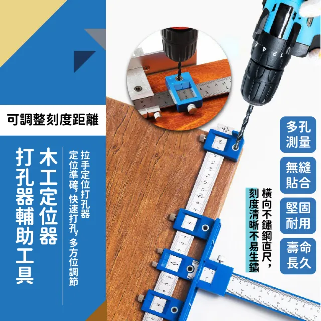 【阿泥方材】木工定位器打孔定位器(鑽孔器 開孔器 水平尺 木工尺 測量尺 鑽孔定位 木工鑽 開孔定位器)