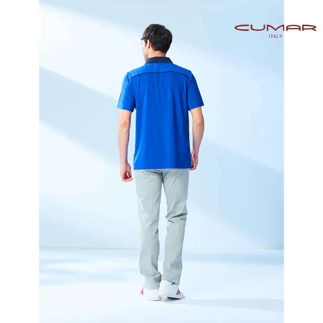 【CUMAR】男裝短袖拉鍊吸濕排汗抗UV  POLO衫/178246(多色任選)
