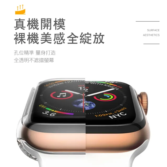 Applewatch 40mm 透明保護殼軟式錶殼(Applewatch保護殼)