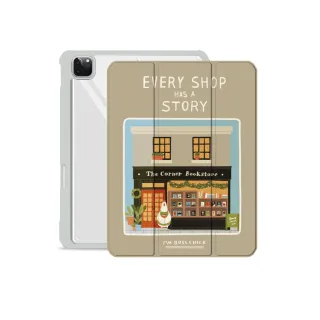 【Knocky 原創】iPad mini 6 8.3吋 雞先生的書店 插畫家無聊的寶泥聯名保護殼(三折式硬底軟邊右側筆槽)