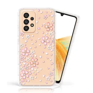 【Meteor】SAMSUNG Galaxy A33 5G 奧地利彩鑽空壓防摔手機殼(櫻花)