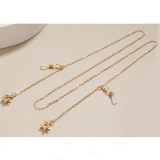 【my stere 我的時尚秘境】雙11 現貨-歐美時尚五角星造型掛繩口罩鏈(五角星 鑲鑽 口罩 眼鏡 吊 