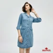 【BRAPPERS】女款 Boy friend系列-全棉七分袖洋裝外套(淺藍)