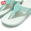 【FitFlop】WALKSTAR FINESTRIPE WEBBING TOE-POST SANDALS經典復刻LOGO夾腳涼鞋-女(水藍綠)