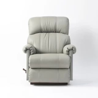 【HOLA】La-Z-Boy 單人全牛皮沙發/搖椅式休閒椅皮沙發-灰色(皮沙發-灰色)