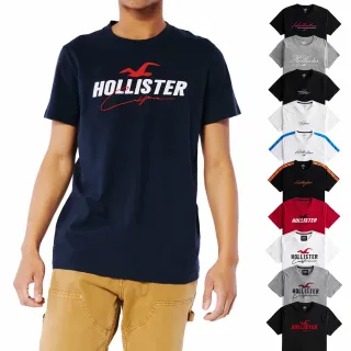 【HOLLISTER Co】HCO 海鷗 經典圖案短袖T恤 上衣-男-多色款組合(可搭情侶款/春夏舒適/平輸品/雙11/短T)