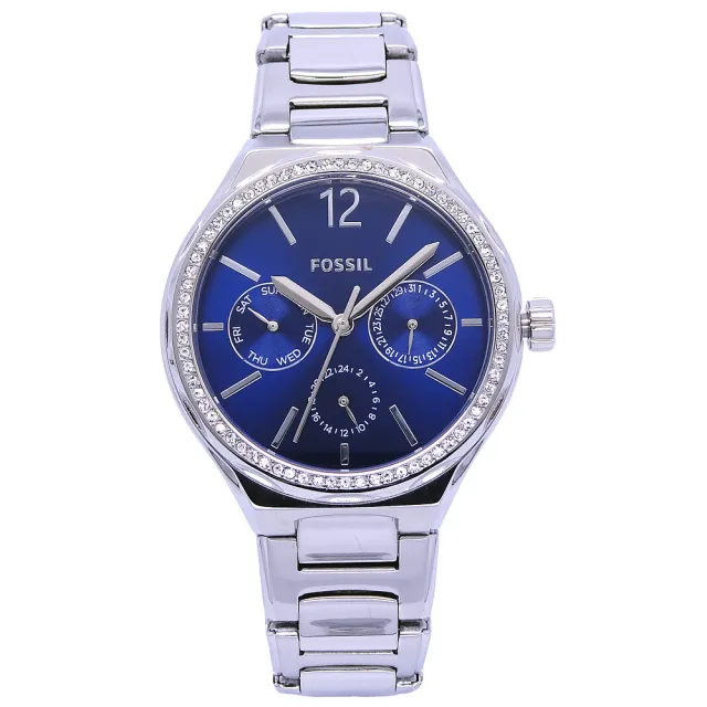 【FOSSIL】FOSSIL 美國最受歡迎頂尖潮流時尚女性流行腕錶-藍面-BQ3720