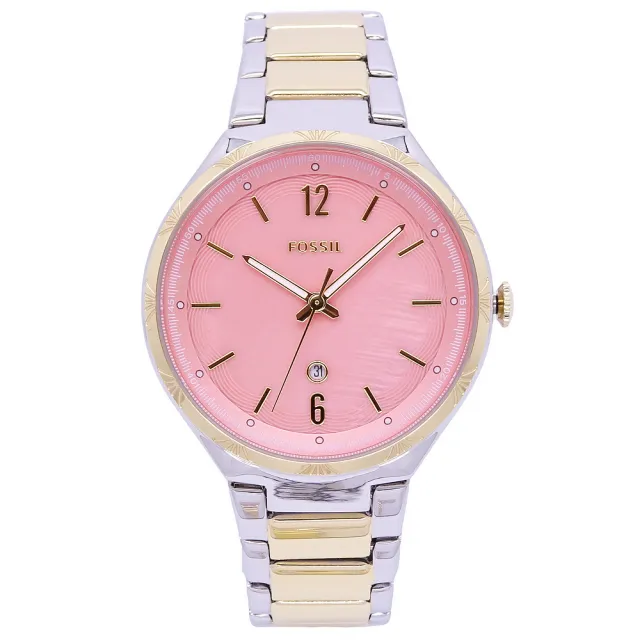 【FOSSIL】FOSSIL 美國最受歡迎頂尖潮流時尚女性優質腕錶-粉紅+金-BQ3786