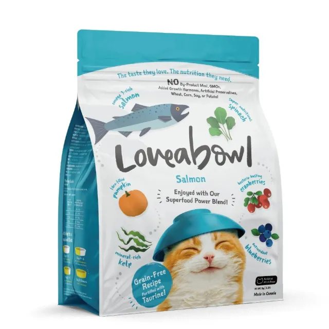 【Loveabowl 囍碗】無穀天然糧-全齡貓海鮮系列 鮭魚/鯡魚&鮭魚&大西洋龍蝦 4.1kg(貓飼料/貓糧/乾糧)