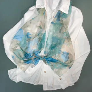 【iTa.a】100%義大利制造雪紡長方巾(時尚.機能.環保-歐洲工藝普及版A6)