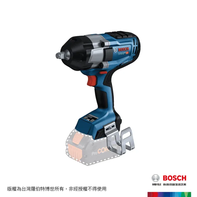 【BOSCH 博世】BITURBO 雙渦輪18V免碳刷高扭力衝擊扳手機_空機(GDS 18V-1000)