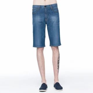 【BRAPPERS】男款 HG 高腰系列-高腰彈性天絲棉五分短褲(淺藍)