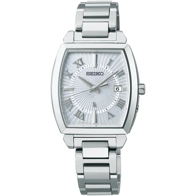 【SEIKO 精工】LUKIA 太陽能電波鈦金屬女錶-銀X銀白 送禮 禮物 推薦(SSQW057J/1B32-0AV0S)