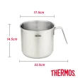 【THERMOS膳魔師】買1送1_不鏽鋼彎柄牛奶鍋湯鍋16cm+16cm(MLK-S16B)