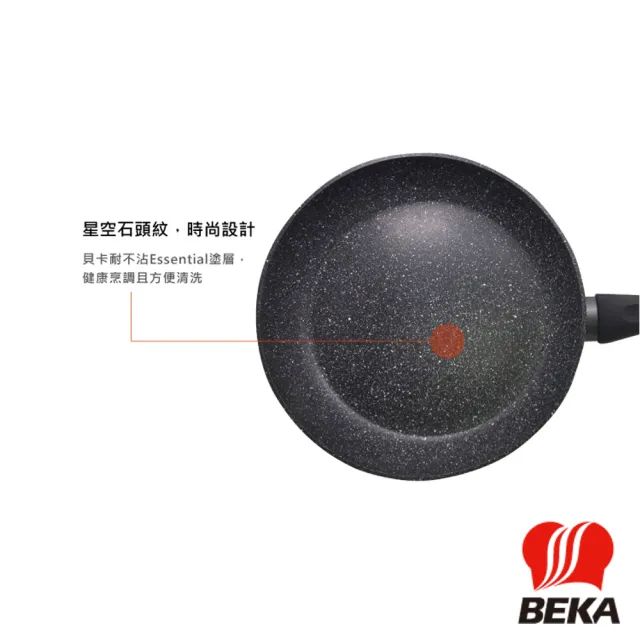 【BEKA貝卡】買1送1_Kitchen Roc晶石鍋單柄不沾鍋平底鍋28cm(5113847284)
