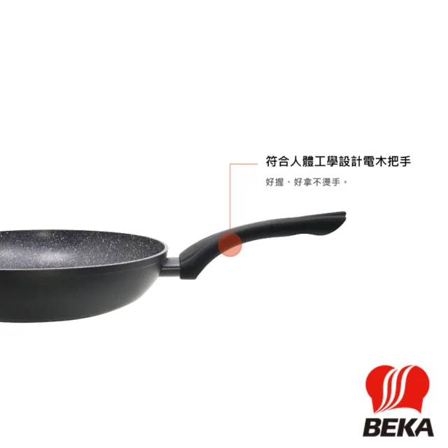 【BEKA貝卡】買1送1_Kitchen Roc晶石鍋單柄不沾鍋平底鍋28cm(5113847284)