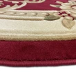 【山德力】古典紅色圓毯直徑240cm泰拉維(圖案精細、立體雕花)