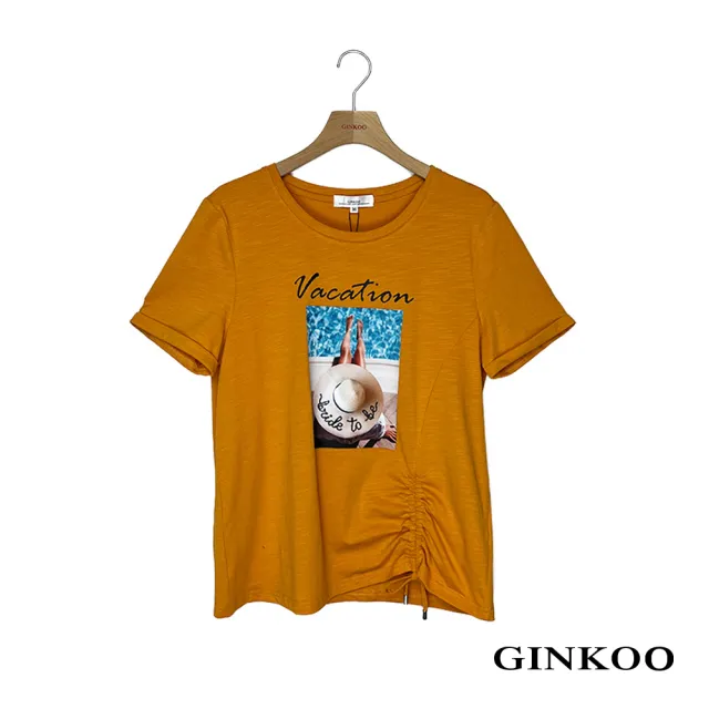 【GINKOO 俊克】vacation夏季圖案上衣