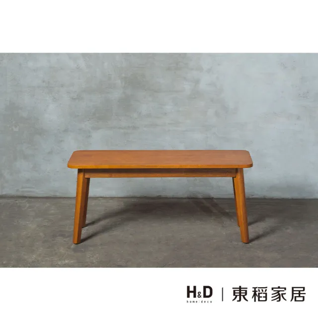 【H&D 東稻家居】簡約圓弧實木長凳 - 3色(實木 圓弧 長凳 簡約)