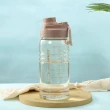 【Kyhome】大容量健身運動水壺 密封防漏水杯 隨身水瓶 刻度太空杯(1500ml)
