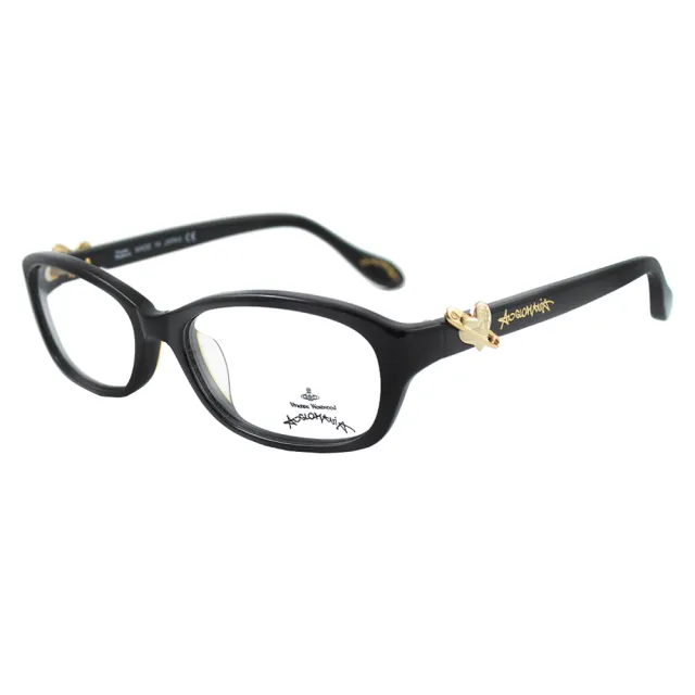 【Vivienne Westwood】光學鏡框優雅愛心LOGO造型英倫風-黑-AN259  01(黑-AN259  01)