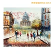 【御畫房】巴黎街頭 手繪抽象油畫50x60cm無框掛畫(5060-301)