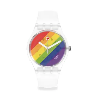 【SWATCH】New Gent 原創系列手錶 STRIPE FIERCE 猛烈的愛 男錶 女錶 瑞士錶 錶(41mm)