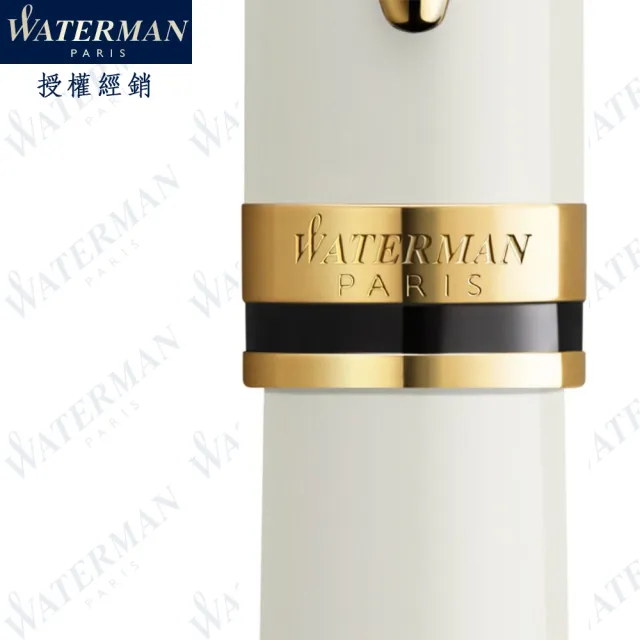 【WATERMAN】新權威系列 象牙白金夾 18K金 F尖 鋼筆 法國製造(EXPERT)