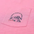 【Hang Ten】男裝-純棉台灣山岳印花口袋短袖T恤(粉)